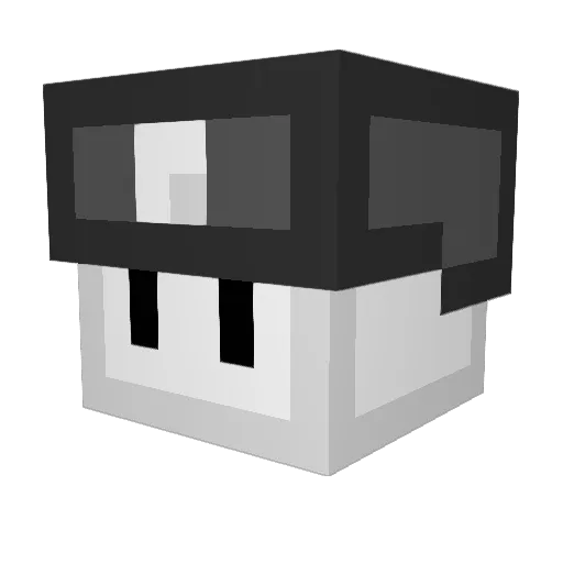 Prezious Minecraft avatar head, 3D render
