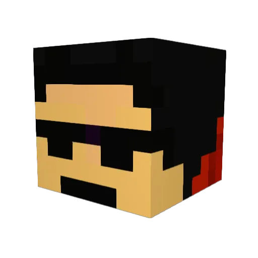 PriMo1010 Minecraft avatar head, 3D render