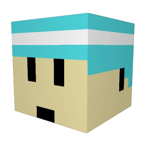PriceDeal Minecraft avatar head, 3D render