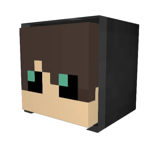 PriceJD Minecraft avatar head, 3D render