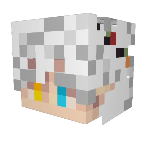 PriceTag36 Minecraft avatar head, 3D render