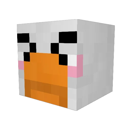 Pricefam Minecraft avatar head, 3D render