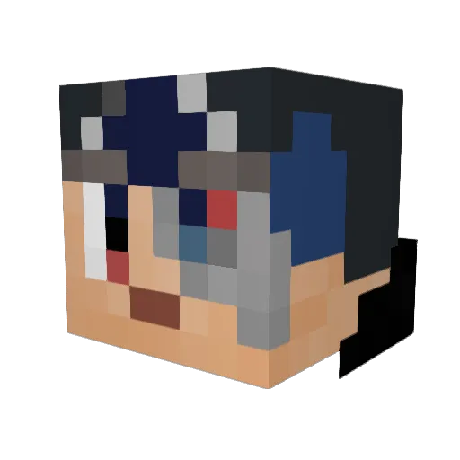 PriceyNight Minecraft avatar head, 3D render