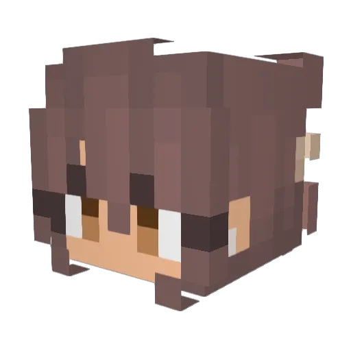 Pricilla_05 Minecraft avatar head, 3D render