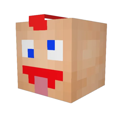 PricklyDong Minecraft avatar head, 3D render