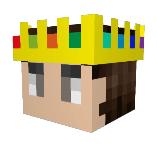 Priclety Minecraft avatar head, 3D render