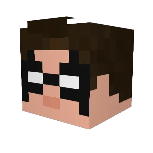 PricyRed_n_blue Minecraft avatar head, 3D render