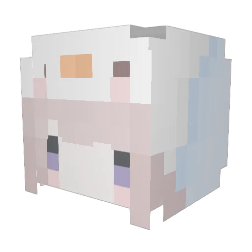 Pride Minecraft avatar head, 3D render