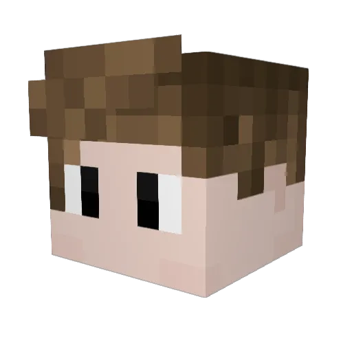 PrideTwink Minecraft avatar head, 3D render