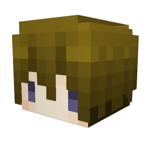 PrideWind Minecraft avatar head, 3D render