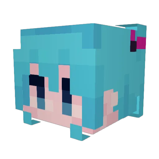 PridedDolphin72 Minecraft avatar head, 3D render