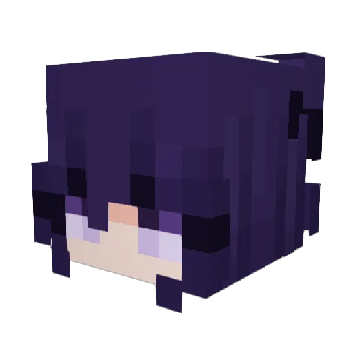Prideous Minecraft avatar head, 3D render