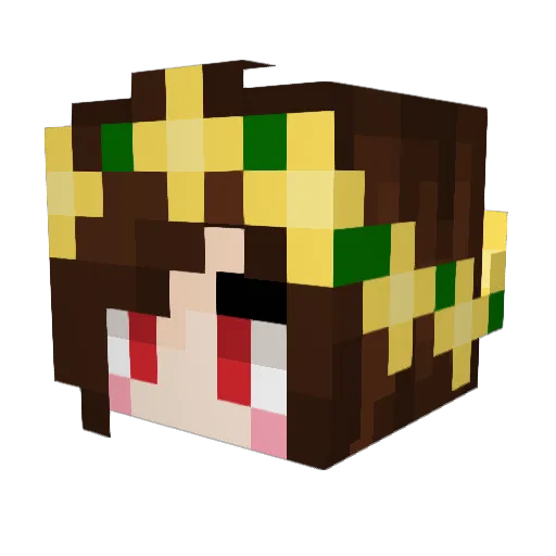 Priest Minecraft avatar head, 3D render