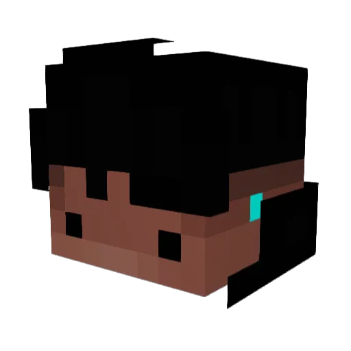 Priester_ Minecraft avatar head, 3D render