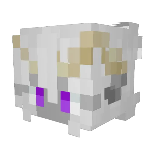 PriestessYuki Minecraft avatar head, 3D render
