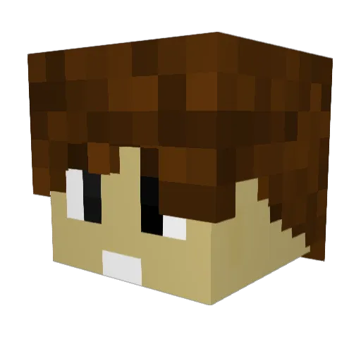 Prieto_kun_ Minecraft avatar head, 3D render