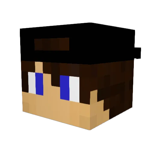 Prietoo Minecraft avatar head, 3D render
