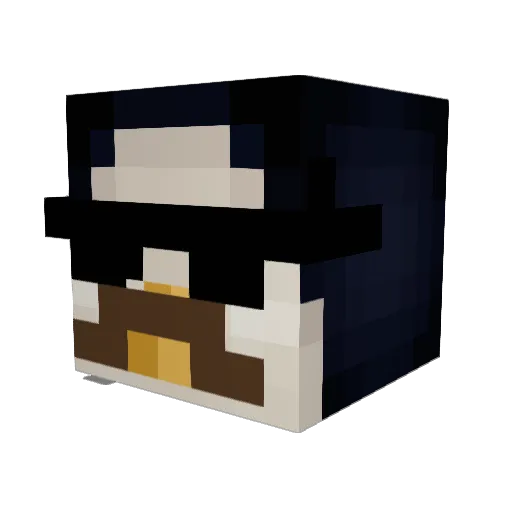 Priez Minecraft avatar head, 3D render