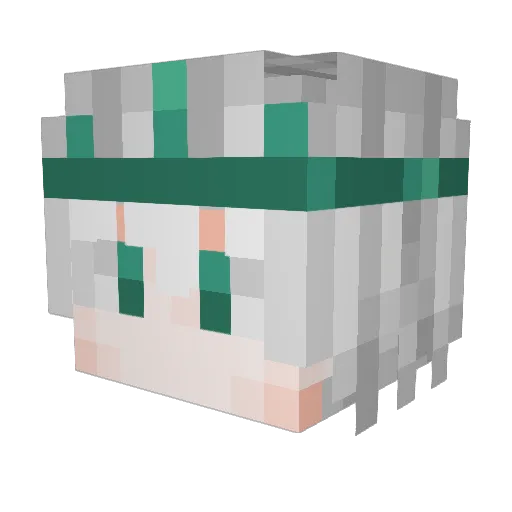 Prifet Minecraft avatar head, 3D render