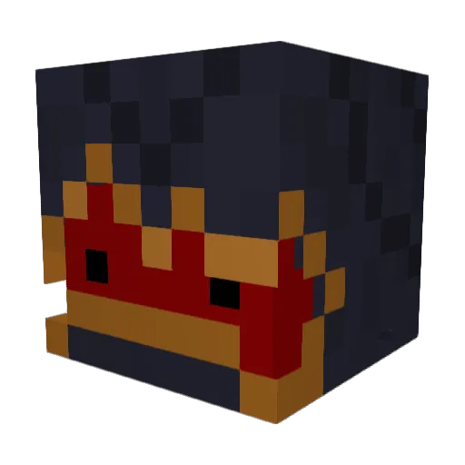 Prifu Minecraft avatar head, 3D render