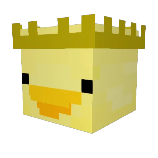 Priliii Minecraft avatar head, 3D render