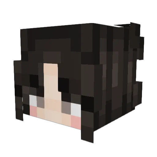 Prilisa Minecraft avatar head, 3D render