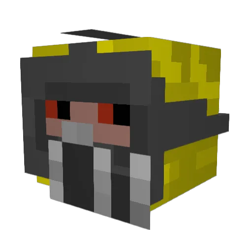 Prim3Night Minecraft avatar head, 3D render