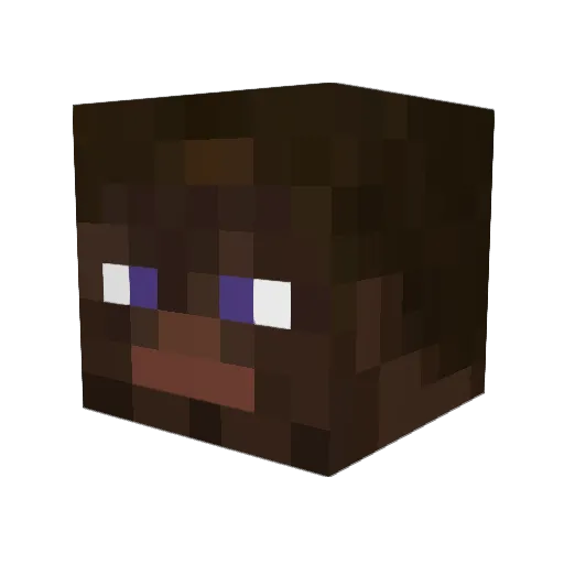 PrimRosedx Minecraft avatar head, 3D render