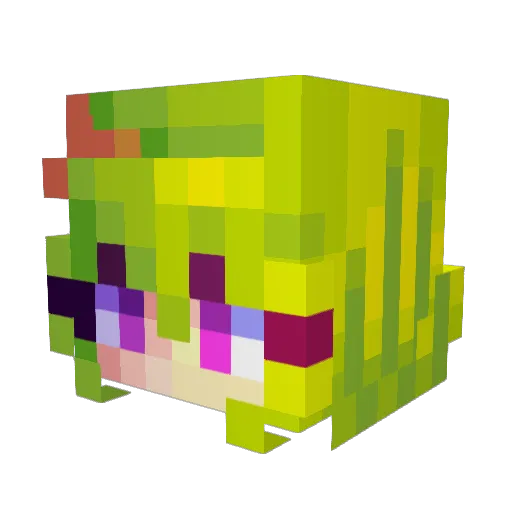 Prim_oa Minecraft avatar head, 3D render