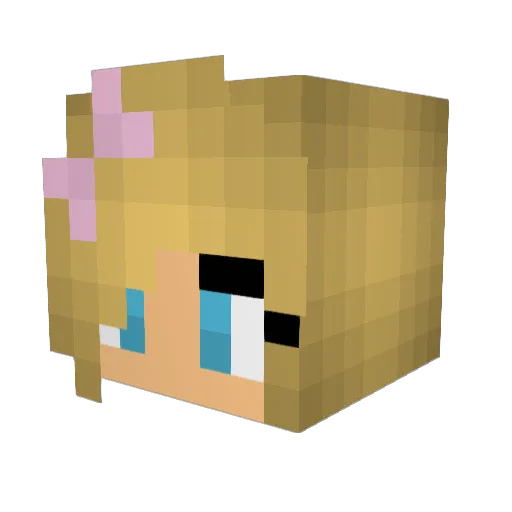 PrimaBallerina43 Minecraft avatar head, 3D render