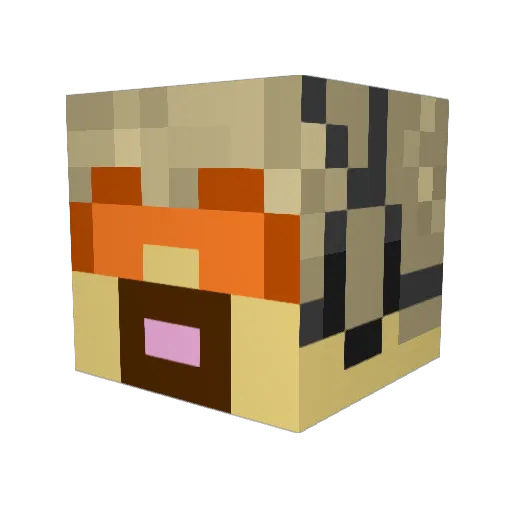 Primacy Minecraft avatar head, 3D render