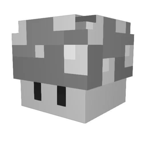 PrimalAtom_ Minecraft avatar head, 3D render