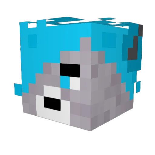 PrimalThe64th Minecraft avatar head, 3D render
