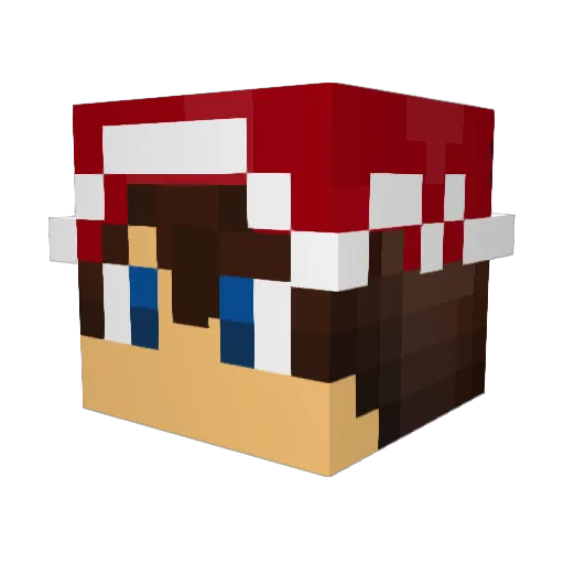 PrimalTitanPlayz Minecraft avatar head, 3D render
