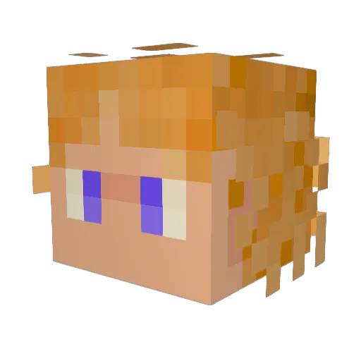 Primal_Aspid_ Minecraft avatar head, 3D render