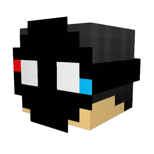 Primarics Minecraft avatar head, 3D render