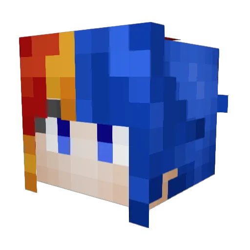 PrimaryScreech Minecraft avatar head, 3D render
