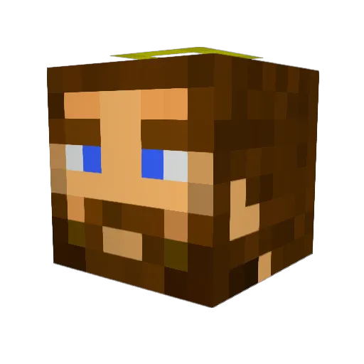 PrimativeApe Minecraft avatar head, 3D render