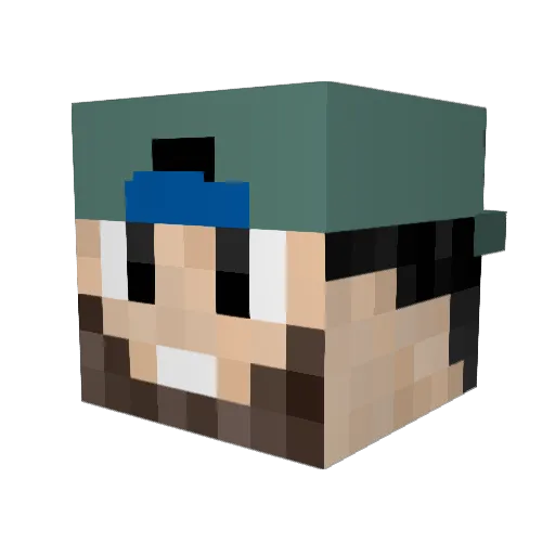 PrimaxMC Minecraft avatar head, 3D render