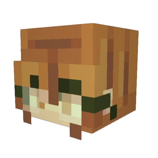 Primcey Minecraft avatar head, 3D render