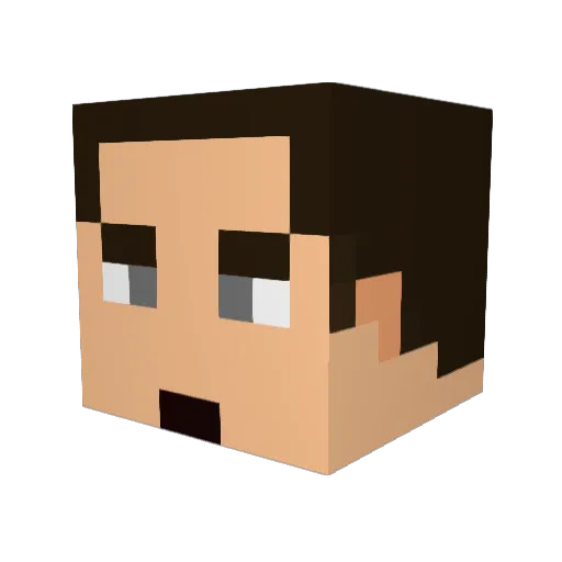 Prime606 Minecraft avatar head, 3D render