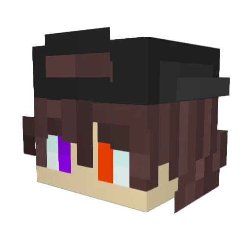 PrimeEvade Minecraft avatar head, 3D render
