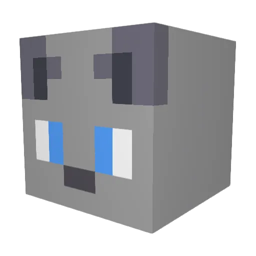 PrimeFurball Minecraft avatar head, 3D render