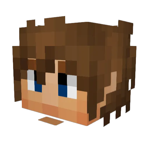 PrimeJuicy Minecraft avatar head, 3D render