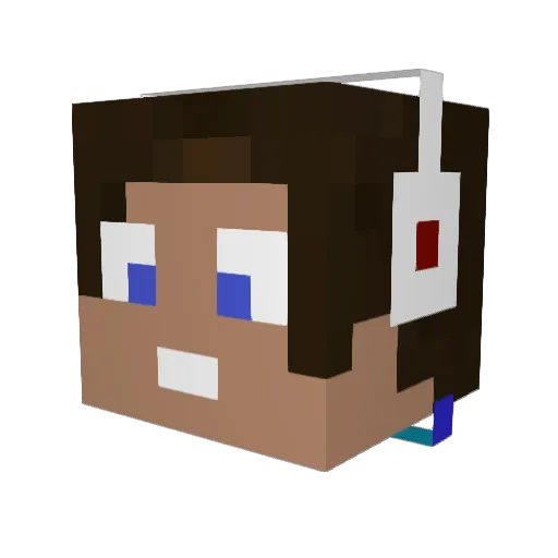 PrimeJulius Minecraft avatar head, 3D render
