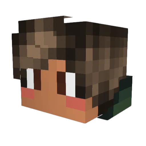 PrimeMetozRevol Minecraft avatar head, 3D render