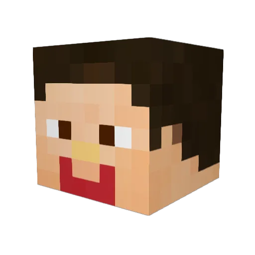 PrimeOrange77 Minecraft avatar head, 3D render
