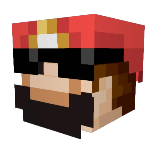 PrimePancakes1 Minecraft avatar head, 3D render