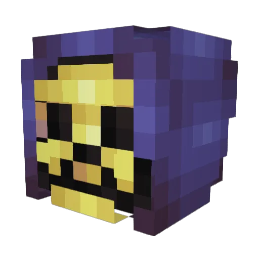 PrimeSkeletor Minecraft avatar head, 3D render