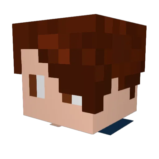 PrimeSpakle Minecraft avatar head, 3D render